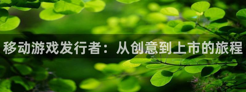 新宝GG官网注册方法有哪些软件：移动游戏发行者：从创意到上市的旅程